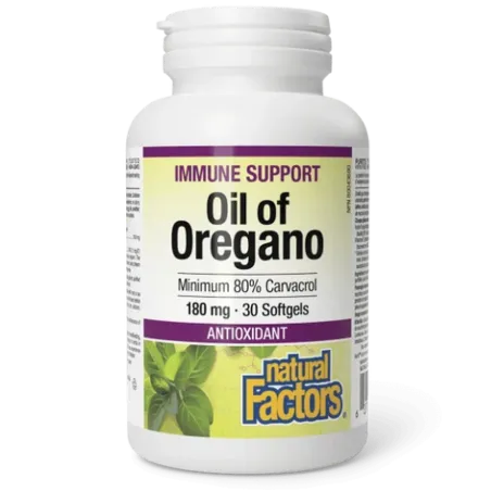 Natural Factors Oil of Oregano 180 mg, 30 Softgels | 每天不同折扣, 全网最低价格 | 种类齐全的保健品店铺 VITASHOP, 只有你想不到, 没有你买不到 !