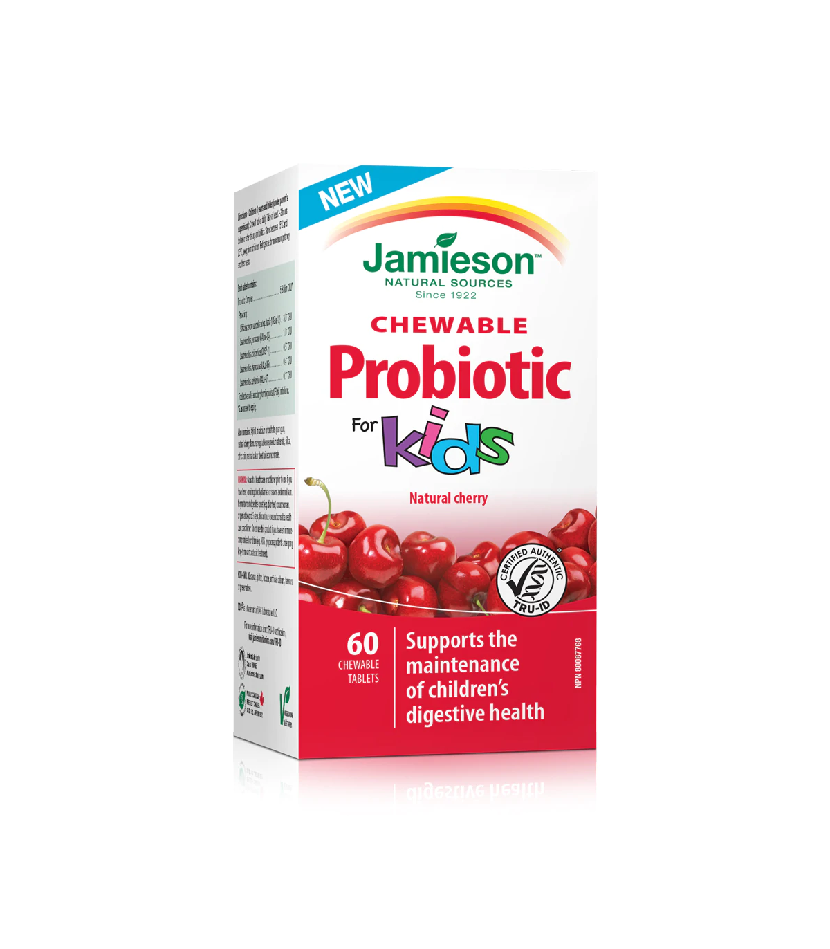 Jamieson Kids Chewable Probiotic Natural Cherry 60 Chewable Tablets | 每天不同折扣, 全网最低价格 | 种类齐全的保健品店铺 VITASHOP, 只有你想不到, 没有你买不到 !