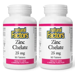 Chélate de zinc 25 mg, 90 comprimés | Safest & Easiest Shopping Vitamins Online | VITASHOP