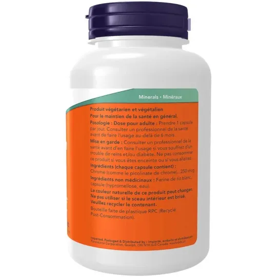 Picolinate de chrome 200 mcg, 250 Capsules | Safest & Easiest Shopping Vitamins Online | VITASHOP