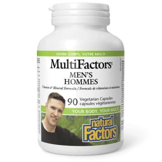Natural Factors 내추럴 팩터스 남성용 MultiFactors, 식물성 캡슐 90정 | 매일 업데이트되는 특가 상품 | VITASHOP