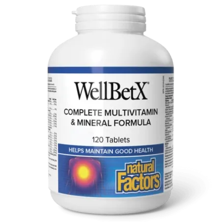 Natural Factors 내추럴 팩터스 WellBetX Complete Diabetic Multivitamin & Mineral Formula, 120정 | 매일 업데이트되는 특가 상품 | VITASHOP
