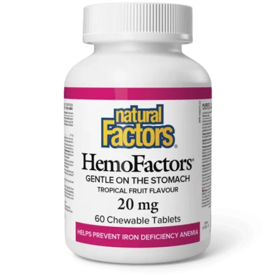 Natural Factors 내추럴 팩터스 HemoFactors 20 mg, 60 츄어블 정제 | 매일 업데이트되는 특가 상품 | VITASHOP