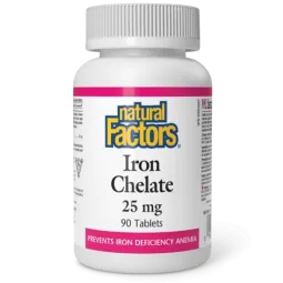 Natural Factors 내추럴 팩터스 철 킬레이트 25mg, 90정 | 매일 업데이트되는 특가 상품 | VITASHOP