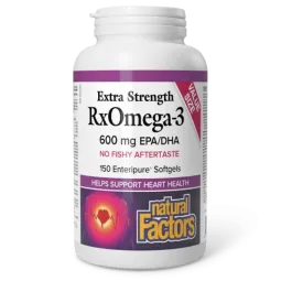Natural Factors RxOmega-3-加强功效600 毫克, 150 粒 Enteripure 软胶囊 | 每天不同折扣, 全网最低价格 | 种类齐全的保健品店铺 VITASHOP, 只有你想不到, 没有你买不到 !