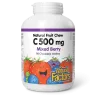 Natural Factors C 500 mg 100% Natural Fruit Chew, Blueberry, Raspberry, and Boysenberry 90 Chewable Tablets | Unbeatable Prices,