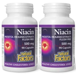 Natural Factors [2 for Deal] Niacin Inositol Hexanicotinate 500 mg, 90 Capsules | 每天不同折扣, 全网最低价格 | 种类齐全的保健品店铺 VITASHOP, 只有你想不到,