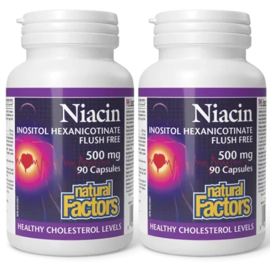 Natural Factors [2 for Deal] Niacin Inositol Hexanicotinate 500 mg, 90 Capsules | 每天不同折扣, 全网最低价格 | 种类齐全的保健品店铺 VITASHOP, 只有你想不到,
