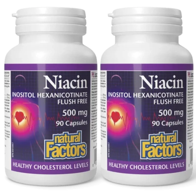 Natural Factors [2 for Deal] Niacin Inositol Hexanicotinate 500 mg, 90 Capsules | 每天不同折扣, 全网最低价格 | 种类齐全的保健品店铺 VITASHOP, 只有你想不到,