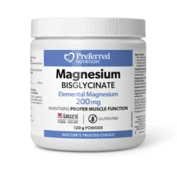 Preferred Nutrition Bisglycinate de Magnésium en Poudre 200 mg, 120 g | Prix Imbattables, Offres Quotidiennes | VITASHOP