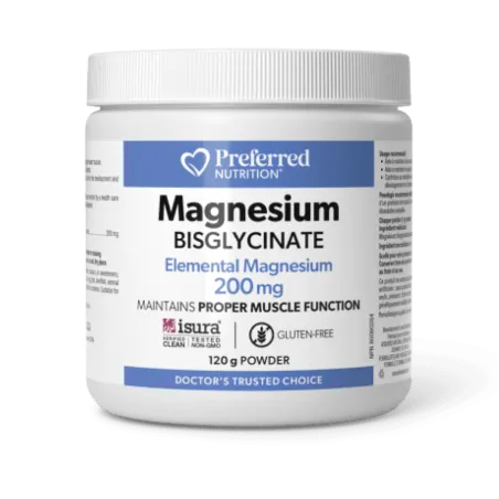 Preferred Nutrition Magnesium Bisglycinate Powder 200 mg, 120 g | Unbeatable Prices, Daily Deals | VITASHOP