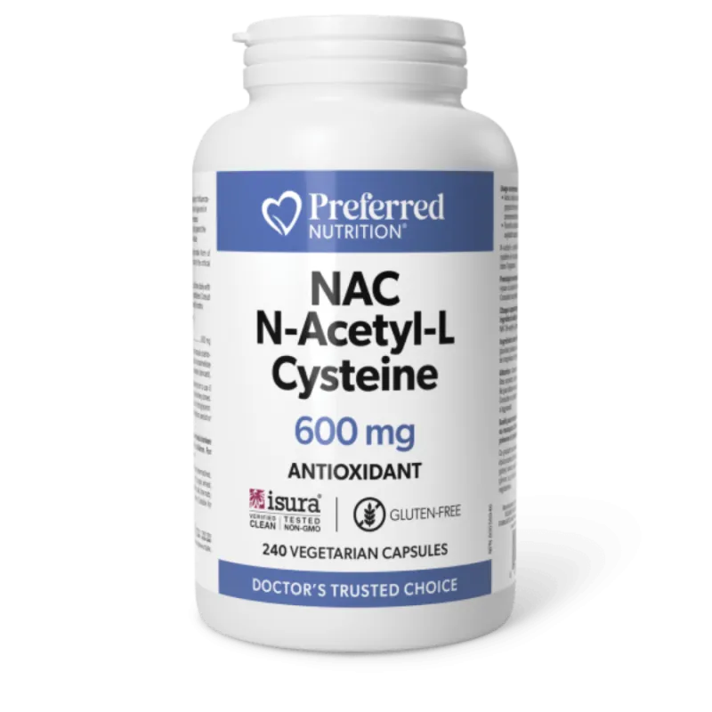 Preferred Nutrition NAC N-Acetyl-L-Cysteine 600 mg 250 Veg Capsules | Unbeatable Prices, Daily Deals | VITASHOP
