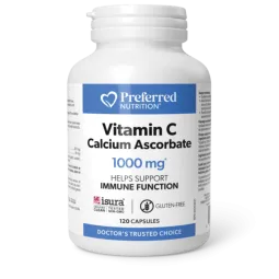Preferred Nutrition 비타민 C 칼슘 아스코르베이트 120 캡슐 | 뛰어난 가격, 매일 제공되는 특가 | VITASHOP