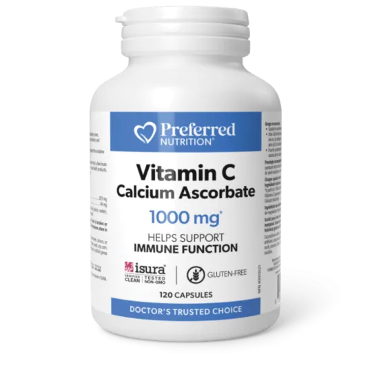 Preferred Nutrition Vitamine C Ascorbate de Calcium 120 Gélules | Prix imbattables, offres quotidiennes | VITASHOP