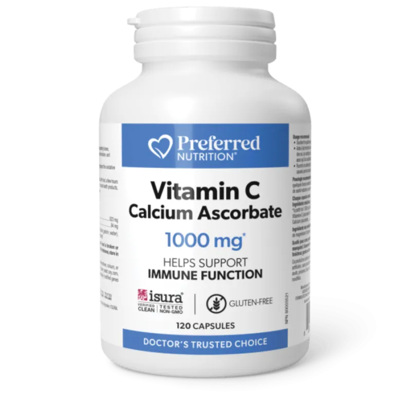 Preferred Nutrition Vitamine C Ascorbate de Calcium 120 Gélules | Prix imbattables, offres quotidiennes | VITASHOP