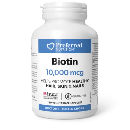Preferred Nutrition 生物素 10,000 微克 120 粒植物胶囊 | 无与伦比的价格，每日特惠 | VITASHOP