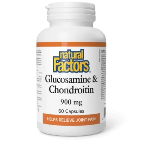 Natural Factors 내추럴 팩터스 글루코사민 & 콘드로이틴 900 mg, 60 캡슐 | 매일 업데이트되는 특가 상품 | VITASHOP