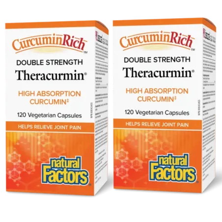 Natural Factors [2 for Deal] CurcuminRich Theracurmin Double Strength, 120 Vegetarian Capsules | Unbeatable Prices, Daily Deals