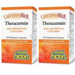 Natural Factors [2 for Deal] CurcuminRich Theracurmin, 120 Vegetarian Capsules | Unbeatable Prices, Daily Deals | VITASHOP