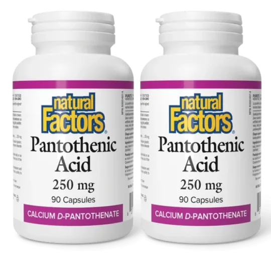 Natural Factors [2 FOR DEAL] Pantothenic Acid 250 mg, 90 Capsules | 매일 업데이트되는 특가 상품 | VITASHOP