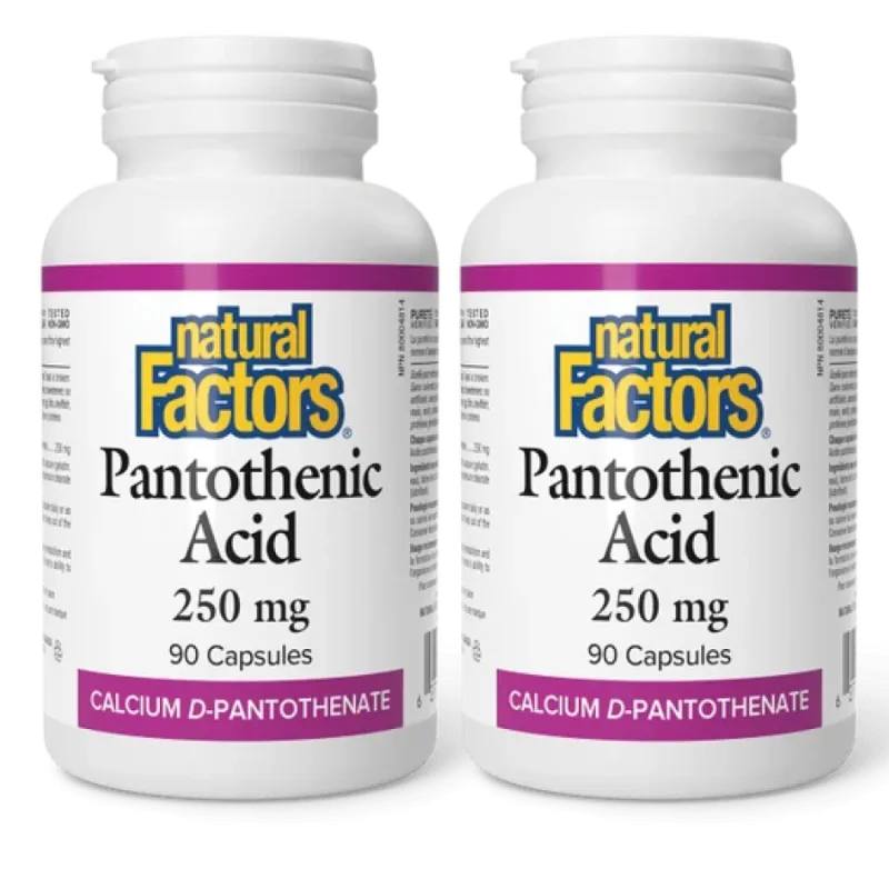 Natural Factors [2 FOR DEAL] Pantothenic Acid 250 mg, 90 Capsules | 매일 업데이트되는 특가 상품 | VITASHOP