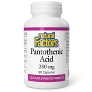 Natural Factors 내추럴 팩터스 판토텐산 250 mg, 90 캡슐 | 매일 업데이트되는 특가 상품 | VITASHOP