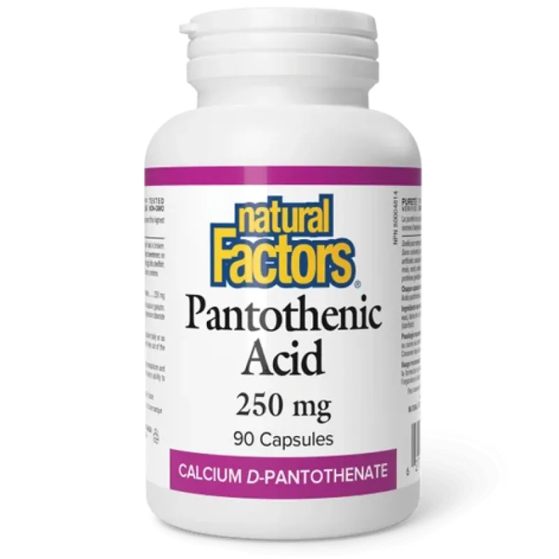 Natural Factors Pantothenic Acid 250 mg, 90 Capsules | Unbeatable Prices, Daily Deals | VITASHOP
