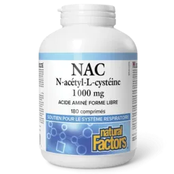Natural Factors N-Acetyl-L-Cysteine 1000 mg 180 Tablets | Unbeatable Prices, Daily Deals | VITASHOP