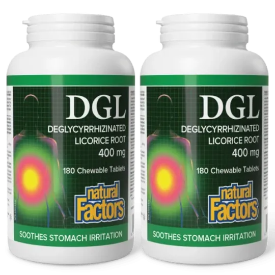 DGL Deglycyrrhizinated Licorice Root 400 mg, 180 Chewable Tablets | Safest & Easiest Shopping Vitamins Online | VITASHOP
