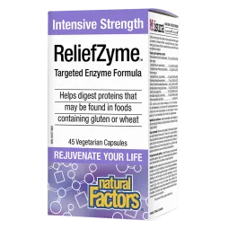 Natural Factors ReliefZyme Intensive Strength 45 Vegi Capsules | Unbeatable Prices, Daily Deals | VITASHOP