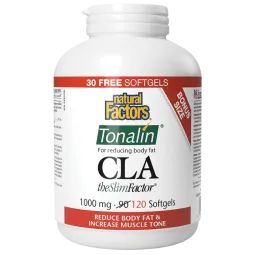 Natural Factors CLA Tonalin TheSlimFactor 1000 mg, 120 Softgels | Unbeatable Prices, Daily Deals | VITASHOP