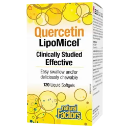 Natural Factors Quercetin LipoMicel Matrix, 120 Softgels | Unbeatable Prices, Daily Deals | VITASHOP
