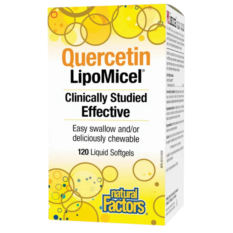 Natural Factors Quercetin LipoMicel Matrix, 120 Softgels | Unbeatable Prices, Daily Deals | VITASHOP