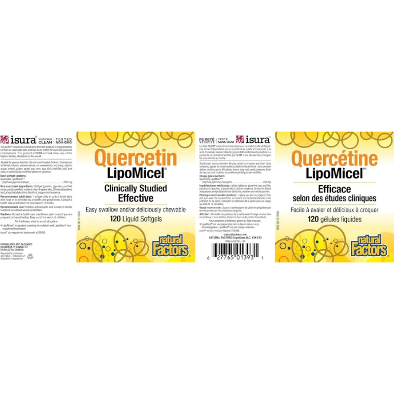 Quercetin LipoMicel Matrix, 120 Softgels | Safest & Easiest Shopping Vitamins Online | VITASHOP