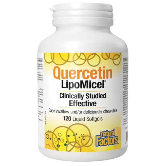 Natural Factors 내추럴 팩터스 Quercetin LipoMicel Matrix, 120 소프트젤 | 매일 업데이트되는 특가 상품 | VITASHOP