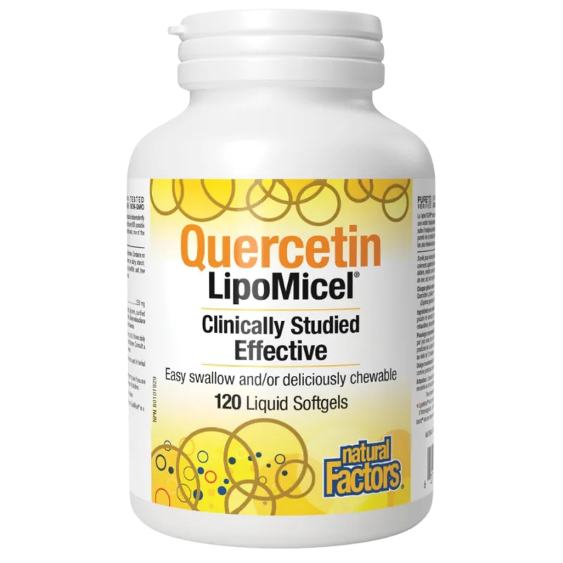 Natural Factors Quercetin LipoMicel Matrix, 120 Softgels | Unbeatable Prices, Daily Deals | VITASHOP