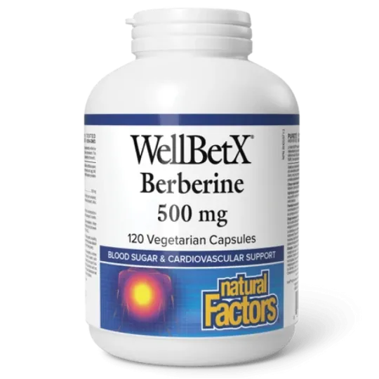Natural Factors WellBetX 베르베린 500 mg, 120 베지테리언 캡슐 | 뛰어난 가격, 일일 특가 | VITASHOP