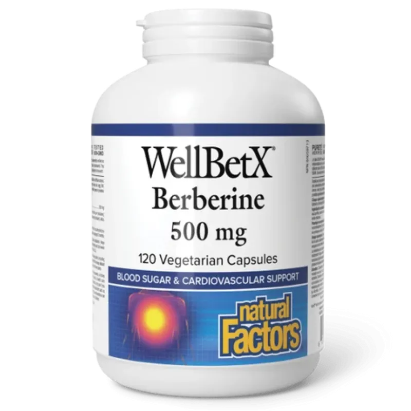 Natural Factors WellBetX 베르베린 500 mg, 120 베지테리언 캡슐 | 뛰어난 가격, 일일 특가 | VITASHOP