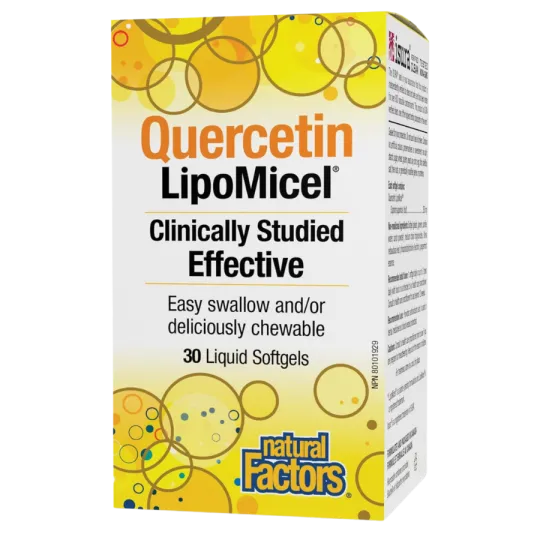 Natural Factors 내추럴 팩터스 Quercetin LipoMicel 매트릭스 250 mg, 30 소프트젤 | 매일 업데이트되는 특가 상품 | VITASHOP