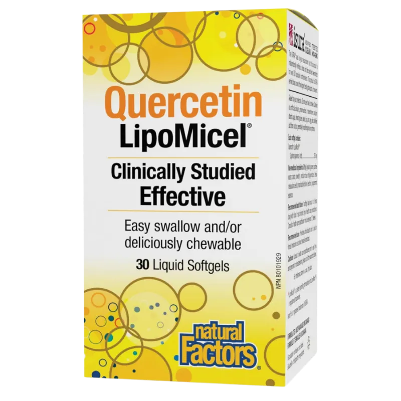 Natural Factors Quercetin LipoMicel Matrix 250 mg, 30 Softgels | Unbeatable Prices, Daily Deals | VITASHOP