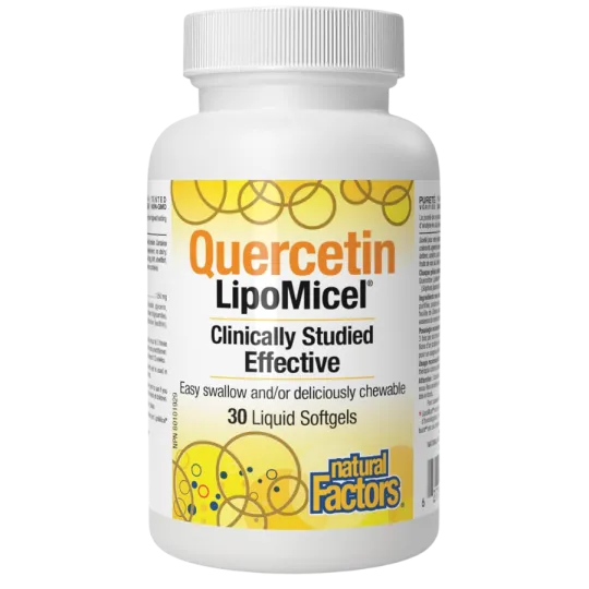 Natural Factors Quercetin LipoMicel Matrix 250 mg, 30 Softgels | Unbeatable Prices, Daily Deals | VITASHOP