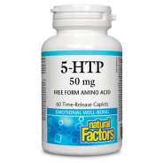 Natural Factors 내추럴 팩터스 5-HTP 50 mg, 60 시간 방출 캐플릿 | 매일 업데이트되는 특가 상품 | VITASHOP