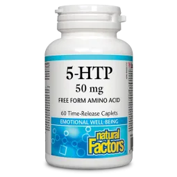 5-HTP 50 mg, 60 caplets à libération prolongée | Safest & Easiest Shopping Vitamins Online | VITASHOP