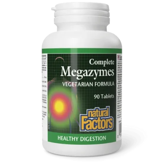 Natural Factors 내추럴 팩터스 Complete Megazymes 채식 포뮬러, 90정 | 매일 업데이트되는 특가 상품 | VITASHOP