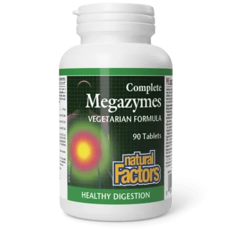 Natural Factors 내추럴 팩터스 Complete Megazymes 채식 포뮬러, 90정 | 매일 업데이트되는 특가 상품 | VITASHOP