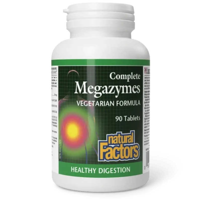 Natural Factors 내추럴 팩터스 Complete Megazymes 채식 포뮬러, 90정 | 매일 업데이트되는 특가 상품 | VITASHOP