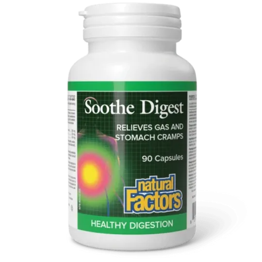 Natural Factors 내추럴 팩터스 Soothe Digest, 90 캡슐 | 매일 업데이트되는 특가 상품 | VITASHOP