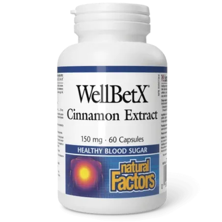 WellBetX Extrait de Cannelle 150 mg, 60 Capsules | Safest & Easiest Shopping Vitamins Online | VITASHOP