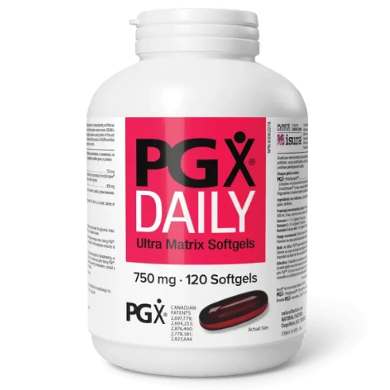 Natural Factors 내추럴 팩터스 PGX Daily Ultra Matrix 750 mg, 120 소프트젤 | 매일 업데이트되는 특가 상품 | VITASHOP
