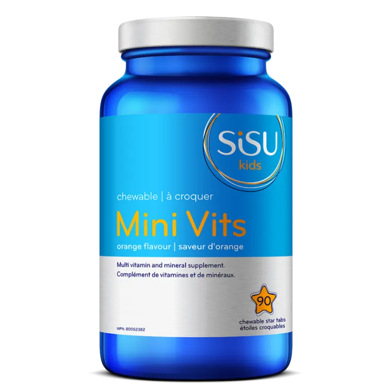 SISU 시수 Mini Vits 씹을 수 있는 종합 비타민 오렌지, 90 씹을 수 있는 정제 | 매일 업데이트되는 특가 상품 | VITASHOP